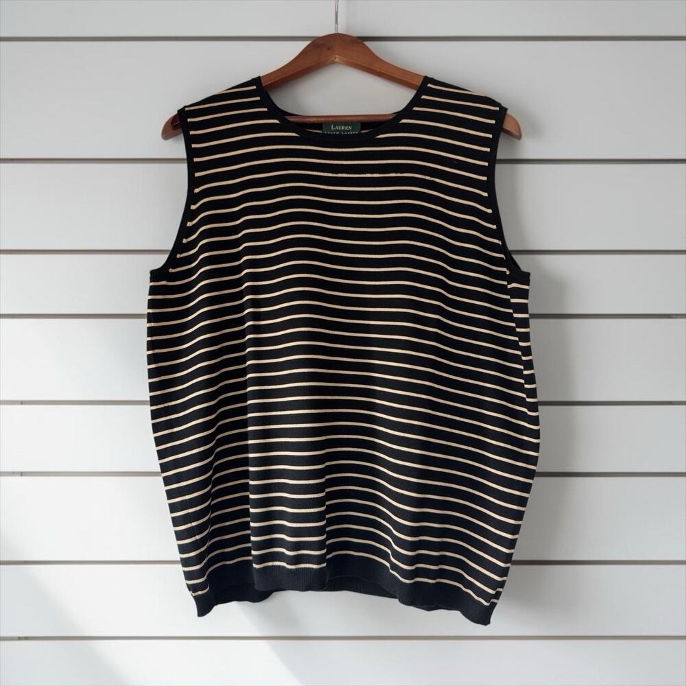Lauren Ralph Lauren Women's Sleeveless Sweater Vest Size XL Silk Blend Classic